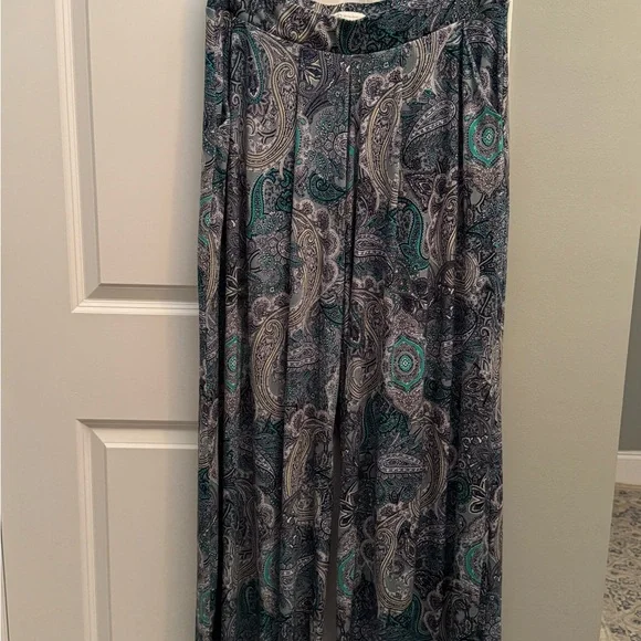 Paisley Print Palazzo Pants - Picture 1 of 3